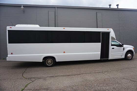 party bus with room for many passengers